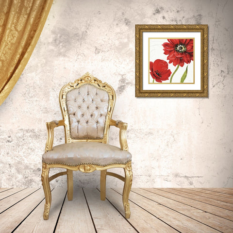 Rouge Paris I Gold Ornate Wood Framed Art Print with Double Matting by Audit, Lisa