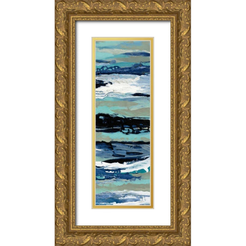 Coastal Sea Foam III Gold Ornate Wood Framed Art Print with Double Matting by Vassileva, Silvia