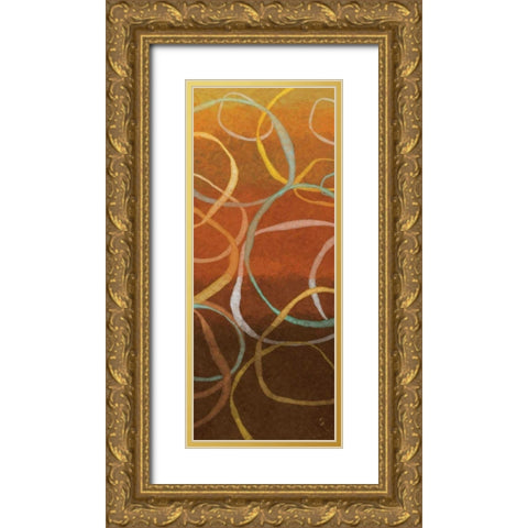 Square Dancing Circles II Gold Ornate Wood Framed Art Print with Double Matting by Adams, Sarah