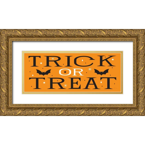 Halloween Fun Gold Ornate Wood Framed Art Print with Double Matting by Mullan, Michael
