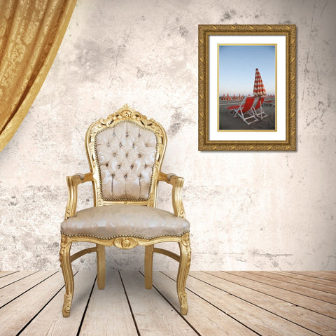 At the Beach IV Gold Ornate Wood Framed Art Print with Double Matting by Aledanda