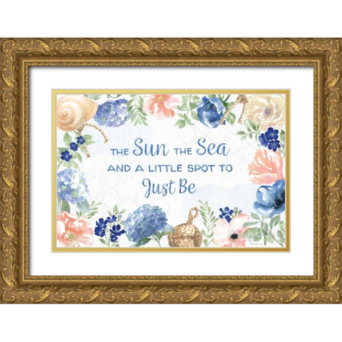Coastline Botanical IV Gold Ornate Wood Framed Art Print with Double Matting by Grove, Beth