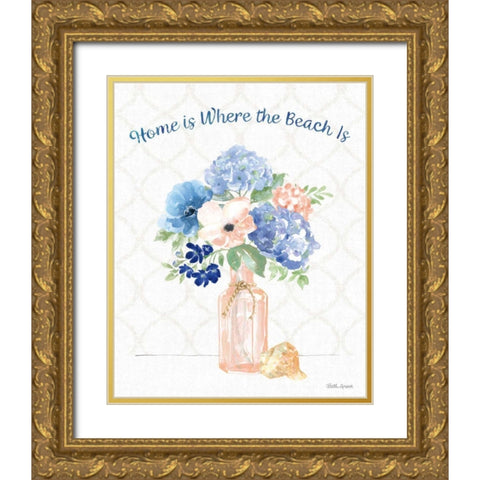 Coastline Botanical VI Gold Ornate Wood Framed Art Print with Double Matting by Grove, Beth