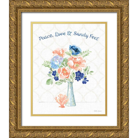 Coastline Botanical VII Gold Ornate Wood Framed Art Print with Double Matting by Grove, Beth