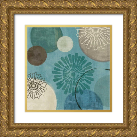 Flora Mood II Gold Ornate Wood Framed Art Print with Double Matting by Charron, Veronique