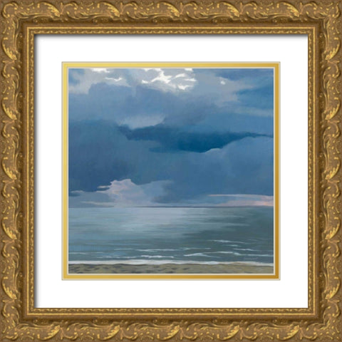Afternoon Storm Gold Ornate Wood Framed Art Print with Double Matting by Lovell, Kathrine