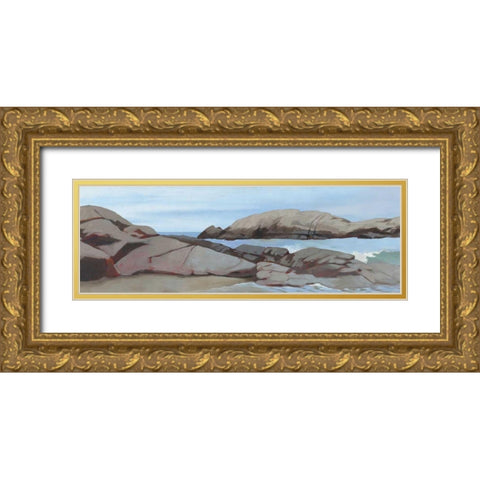 Warrens Point Winter Gold Ornate Wood Framed Art Print with Double Matting by Lovell, Kathrine