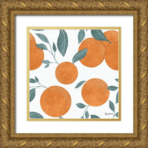 Fruity Cocktails Pattern I Gold Ornate Wood Framed Art Print with Double Matting by Thorns, Becky