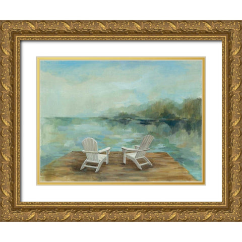 Lakeside Retreat I no Wood Gold Ornate Wood Framed Art Print with Double Matting by Vassileva, Silvia