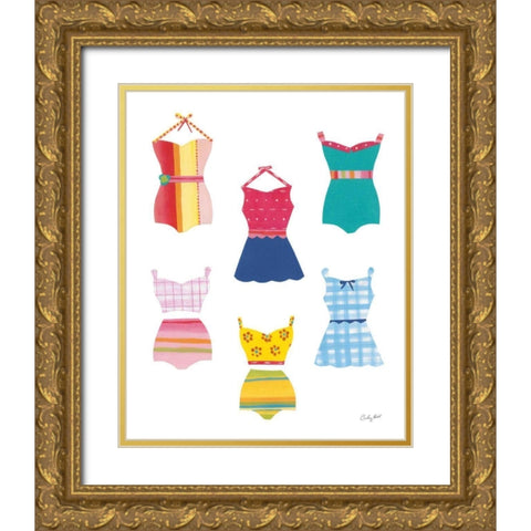 Sea Sand Sun V Gold Ornate Wood Framed Art Print with Double Matting by Prahl, Courtney