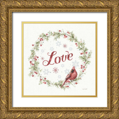 A Christmas Weekend VII Love Gold Ornate Wood Framed Art Print with Double Matting by Audit, Lisa