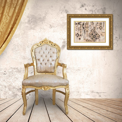 Scandanavian Mood I Neutral Black Gold Ornate Wood Framed Art Print with Double Matting by Vassileva, Silvia