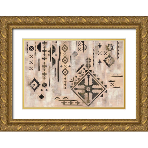 Scandanavian Mood I Neutral Black Gold Ornate Wood Framed Art Print with Double Matting by Vassileva, Silvia
