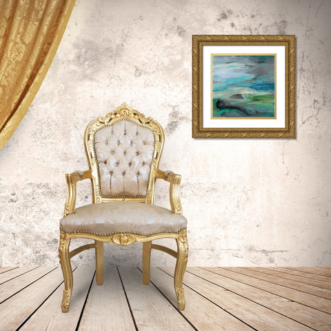 Volcano Edge Gold Ornate Wood Framed Art Print with Double Matting by Vassileva, Silvia
