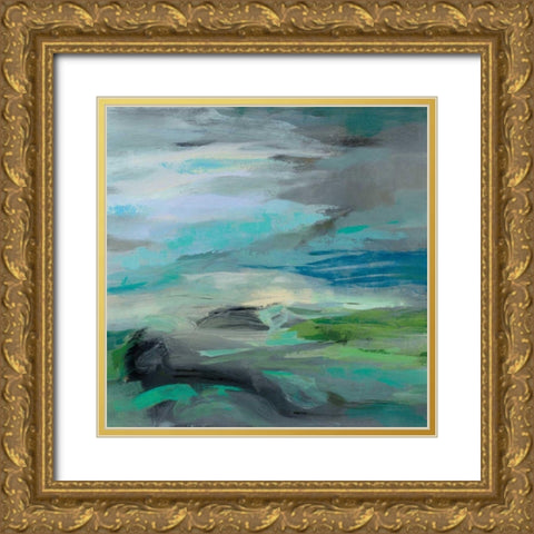 Volcano Edge Gold Ornate Wood Framed Art Print with Double Matting by Vassileva, Silvia