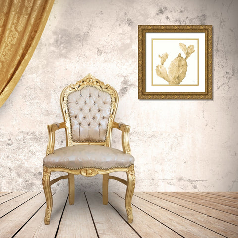 Mixed Greens XXXV Gold Gold Ornate Wood Framed Art Print with Double Matting by Audit, Lisa