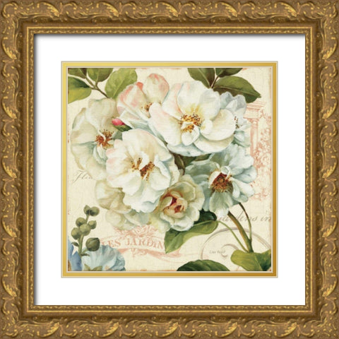 Les Jardin III Gold Ornate Wood Framed Art Print with Double Matting by Audit, Lisa