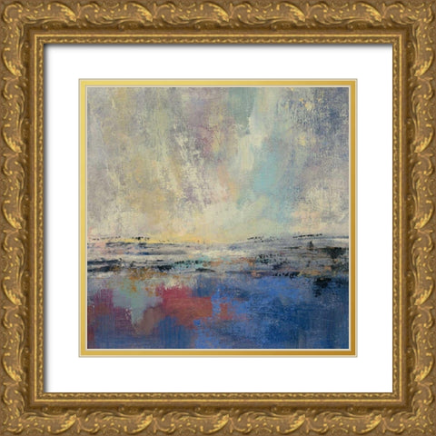 Coastal View I Gold Ornate Wood Framed Art Print with Double Matting by Vassileva, Silvia