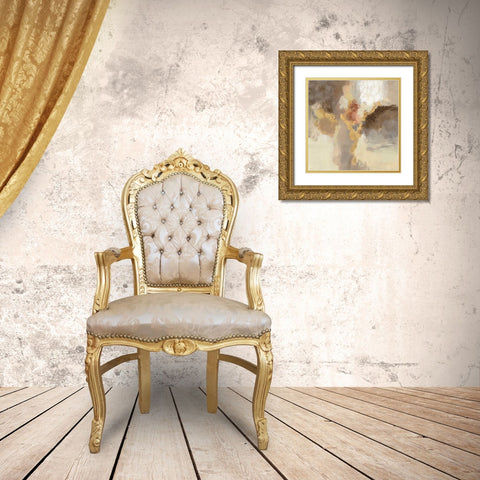 Sparkle Abstract I Gold Ornate Wood Framed Art Print with Double Matting by Vassileva, Silvia
