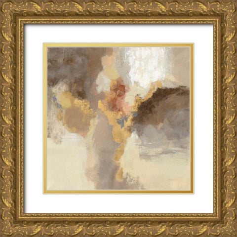 Sparkle Abstract I Gold Ornate Wood Framed Art Print with Double Matting by Vassileva, Silvia
