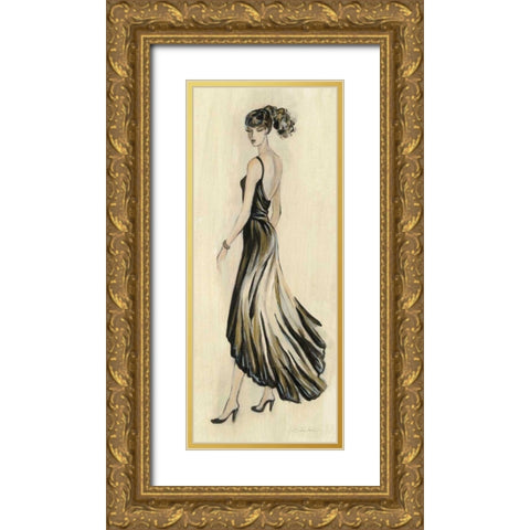 Evening Gown IV Gold Ornate Wood Framed Art Print with Double Matting by Vassileva, Silvia