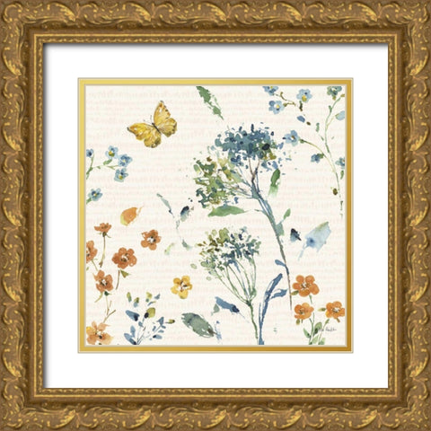 Zest of Happy III Rust Gold Ornate Wood Framed Art Print with Double Matting by Audit, Lisa