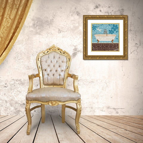 Eco Motif Bath II Gold Ornate Wood Framed Art Print with Double Matting by Audit, Lisa