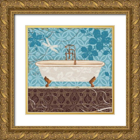 Eco Motif Bath II Gold Ornate Wood Framed Art Print with Double Matting by Audit, Lisa