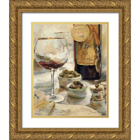 Award Winning Wine I Gold Ornate Wood Framed Art Print with Double Matting by Hageman, Marilyn