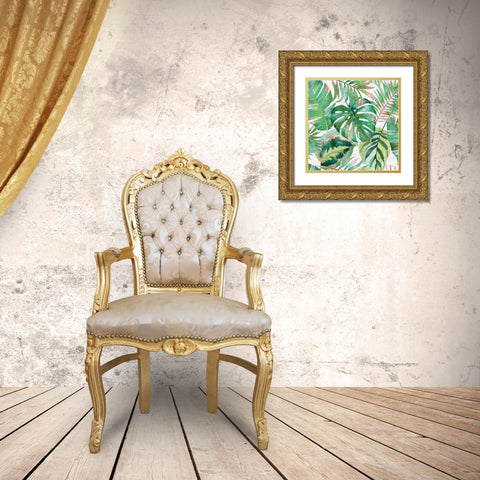 From the Jungle Pattern III Gold Ornate Wood Framed Art Print with Double Matting by Grove, Beth