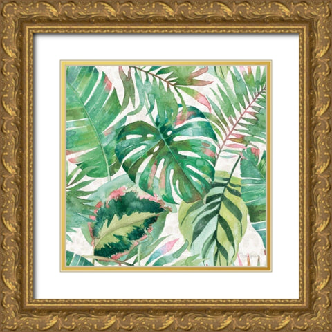 From the Jungle Pattern III Gold Ornate Wood Framed Art Print with Double Matting by Grove, Beth