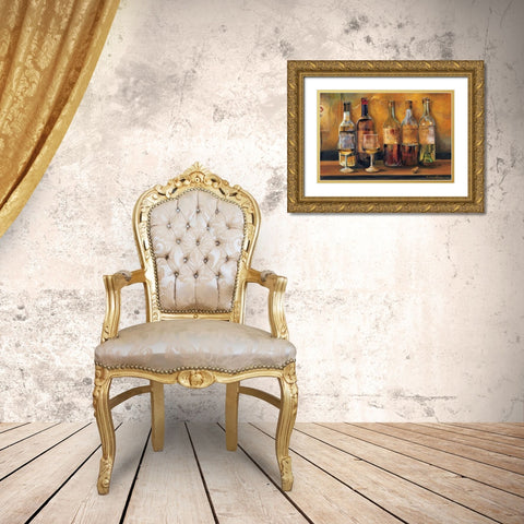 Cellar Whites Gold Ornate Wood Framed Art Print with Double Matting by Hageman, Marilyn