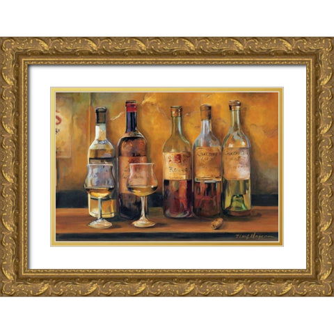 Cellar Whites Gold Ornate Wood Framed Art Print with Double Matting by Hageman, Marilyn