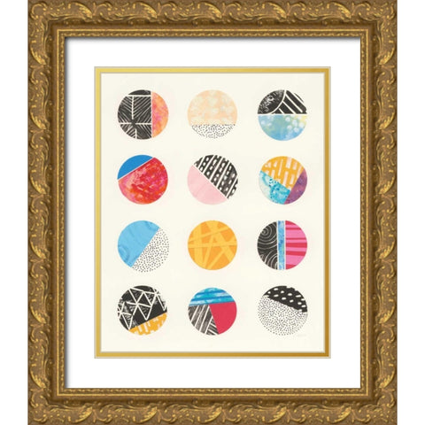 Repetition I Gold Ornate Wood Framed Art Print with Double Matting by Prahl, Courtney