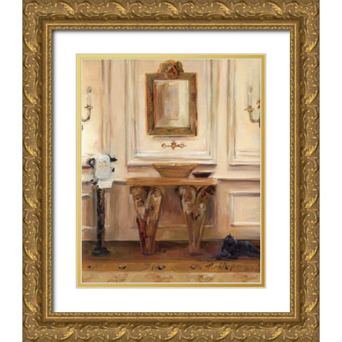 Classical Bath I - Wag Gold Ornate Wood Framed Art Print with Double Matting by Hageman, Marilyn