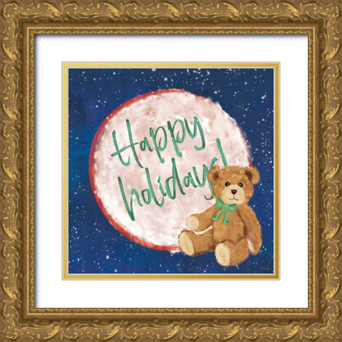 Hometown Holiday V Gold Ornate Wood Framed Art Print with Double Matting by Charron, Veronique