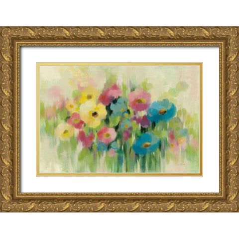 First Spring Flowers Gold Ornate Wood Framed Art Print with Double Matting by Vassileva, Silvia