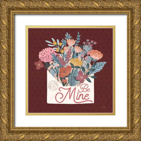 Love Letters IV Gold Ornate Wood Framed Art Print with Double Matting by Marshall, Laura