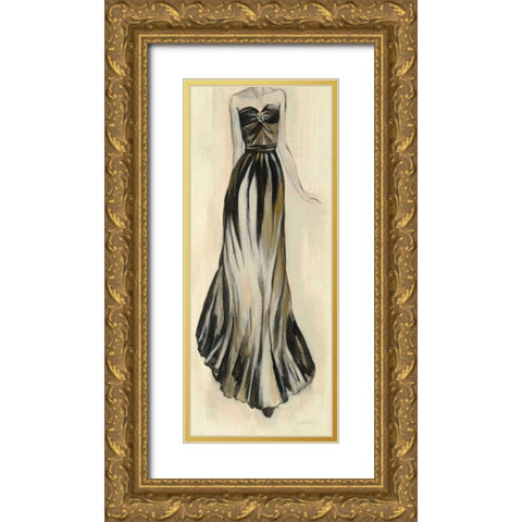 Evening Gown II Crop Gold Ornate Wood Framed Art Print with Double Matting by Vassileva, Silvia