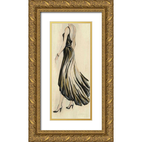 Evening Gown IV Crop Gold Ornate Wood Framed Art Print with Double Matting by Vassileva, Silvia