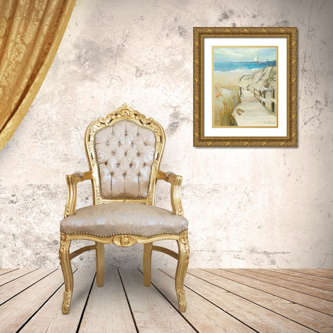 Coastal Escape Gold Ornate Wood Framed Art Print with Double Matting by Hageman, Marilyn