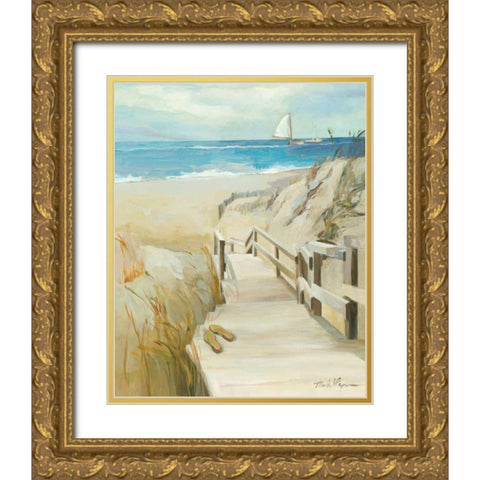 Coastal Escape Gold Ornate Wood Framed Art Print with Double Matting by Hageman, Marilyn