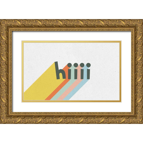 Rainbow Words VI Gold Ornate Wood Framed Art Print with Double Matting by Hershey, Moira