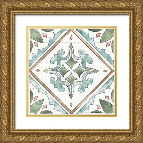 Country Love Pattern IVA Gold Ornate Wood Framed Art Print with Double Matting by Tavoletti, Anne