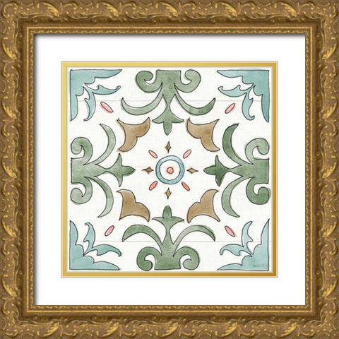 Country Love Pattern VII Gold Ornate Wood Framed Art Print with Double Matting by Tavoletti, Anne