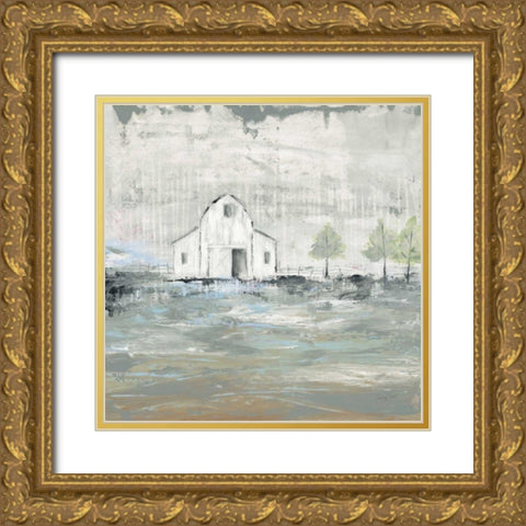 Iowa Barn I Gold Ornate Wood Framed Art Print with Double Matting by Prahl, Courtney