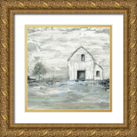 Iowa Barn II Gold Ornate Wood Framed Art Print with Double Matting by Prahl, Courtney