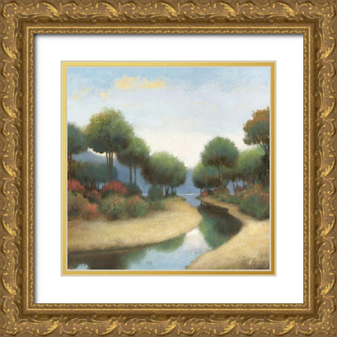 By the Waterways I Gold Ornate Wood Framed Art Print with Double Matting by Wiens, James