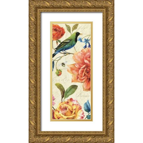Rainbow Garden VI - Cream Gold Ornate Wood Framed Art Print with Double Matting by Audit, Lisa