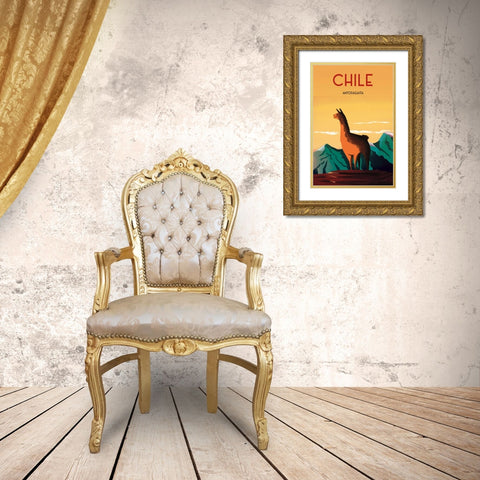 Chile Gold Ornate Wood Framed Art Print with Double Matting by Escalante, Omar